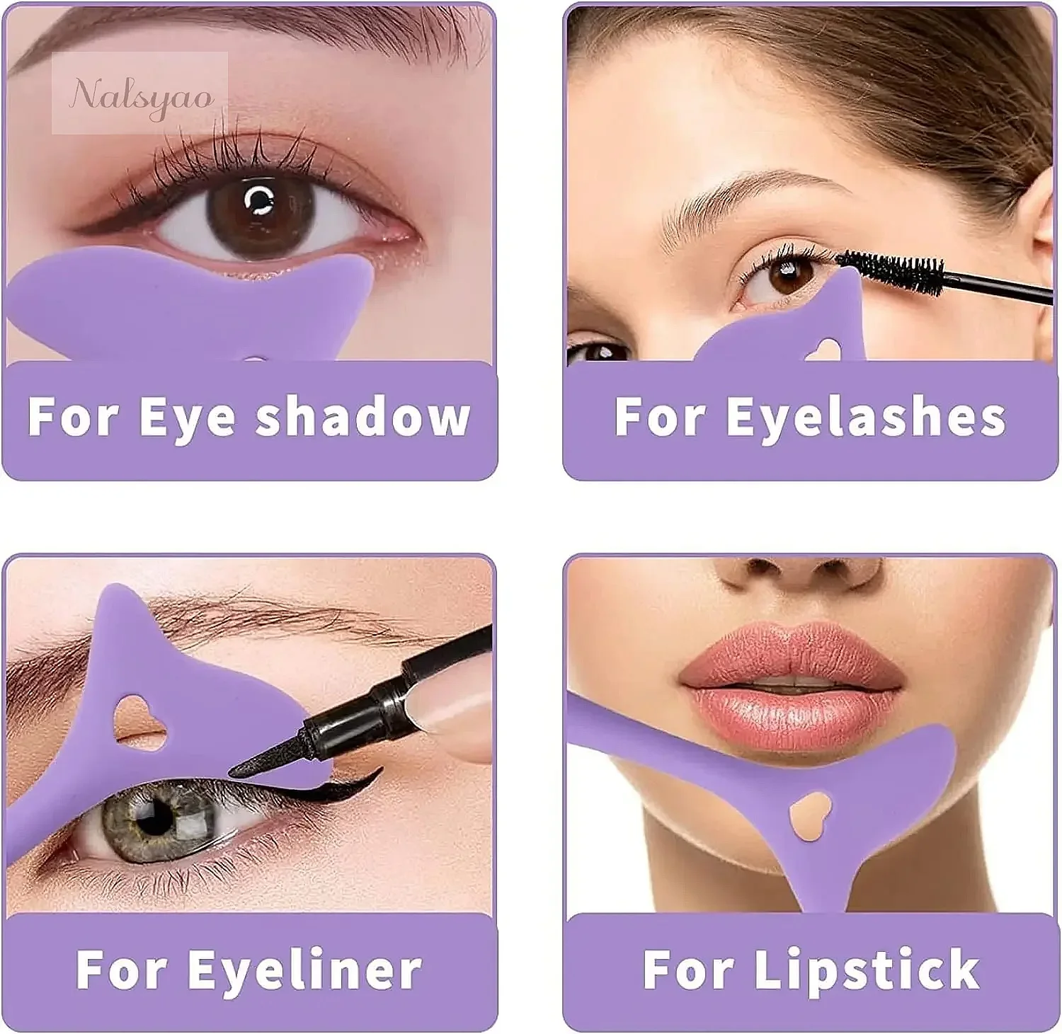Beauty Makeup Eyeshadow - Zestaw 2 sztuk silikonowych linijek do