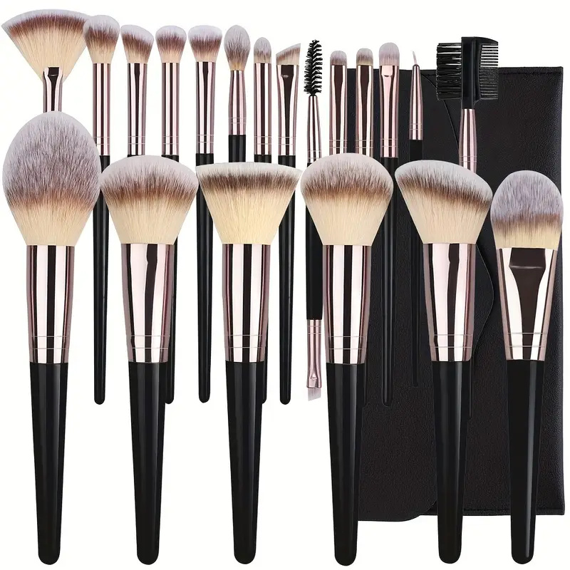 Beauty Luxe Makeup - Zestaw luksusowych pędzli do makijażu, miękkie,