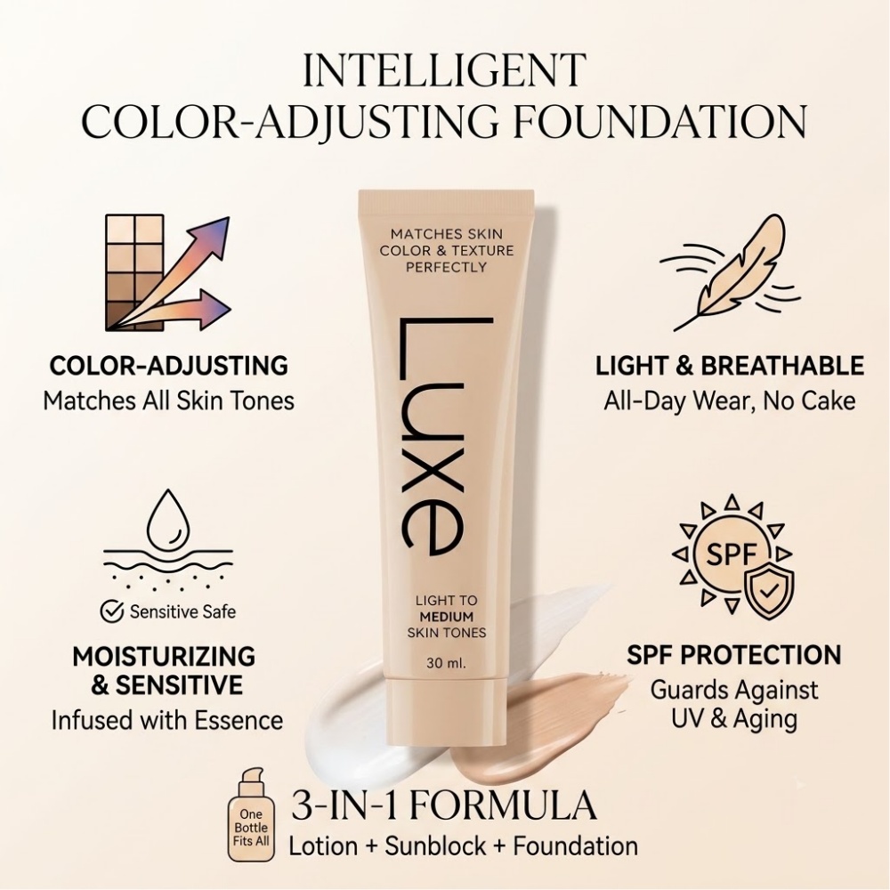 Beauty Luxe Makeup - LUXE Smart Shade Adaptująca się do