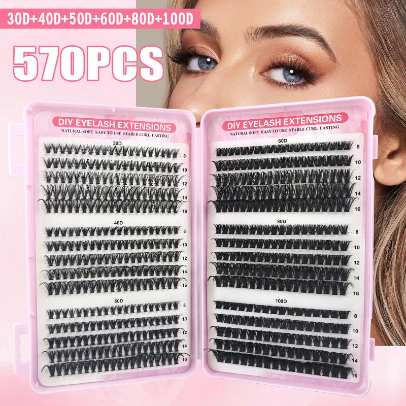 Beauty Book Makeup Kit - Pojedyncze rzęsy 570 szt. 30D 40D