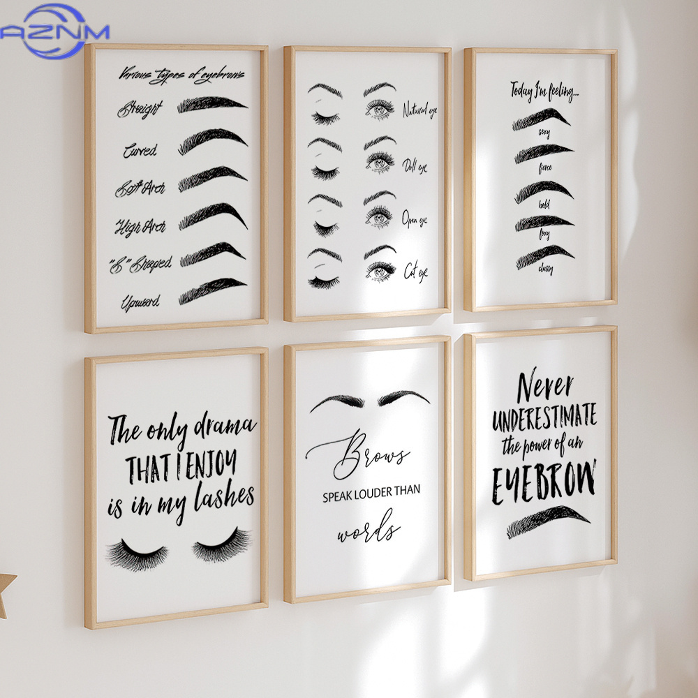 Zestaw 6 obrazów na płótnie z  – Beauty Of Makeup Quotes recenzja i cena