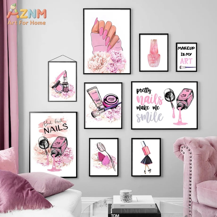 AZNM Różowe Paznokcie Makijaż  – Beauty Of Makeup Quotes recenzja i cena