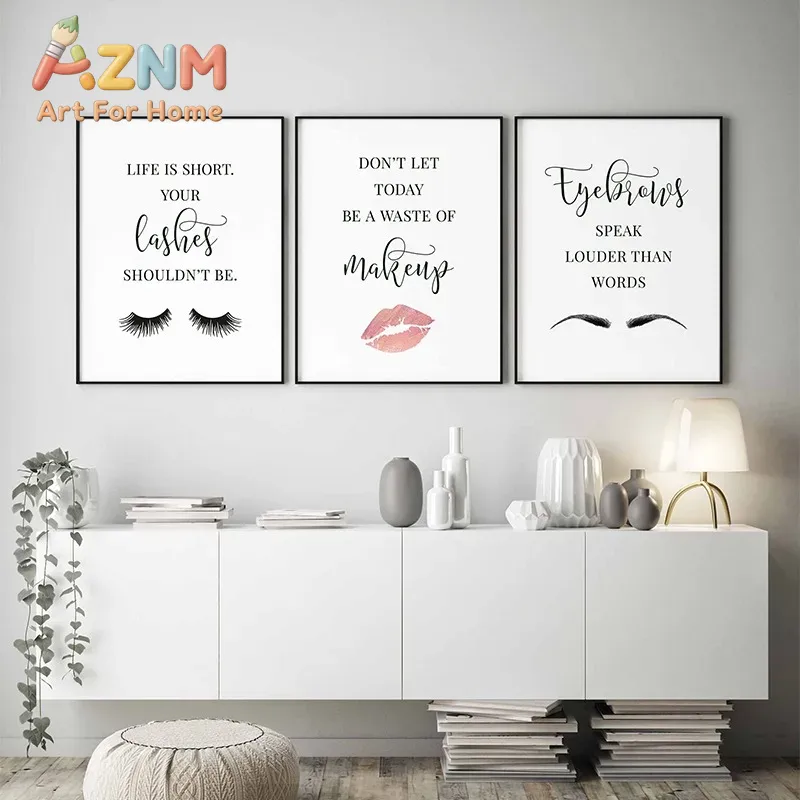 Plakat z cytatami o makijażu,  – Beauty Of Makeup Quotes recenzja i cena