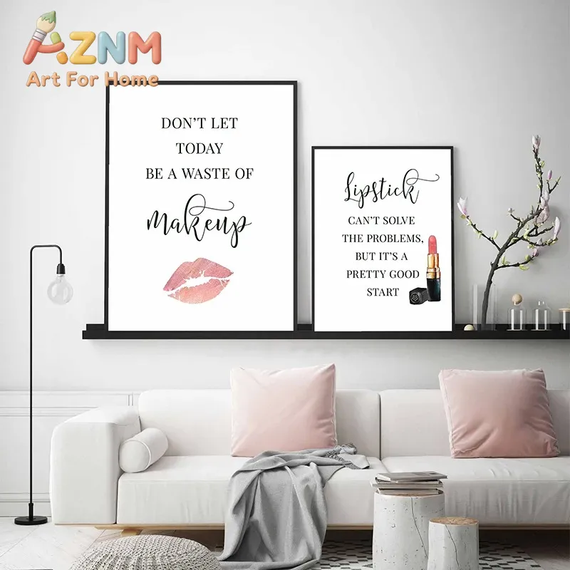 Plakat z cytatami o makijażu,  – Beauty Of Makeup Quotes recenzja i cena