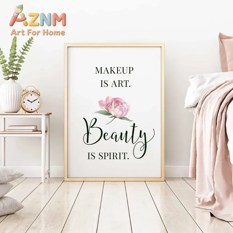 Plakat z cytatami o makijażu,  – Beauty Of Makeup Quotes recenzja i cena
